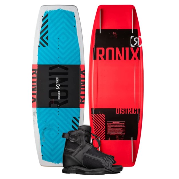 ronix district kids wakeboard package with divide boots